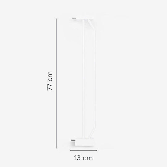 Kikka Boo All Safe Safety Gate Extensions made of Metal in White Color 75.5x13.5x1.9εκ. 1pcs