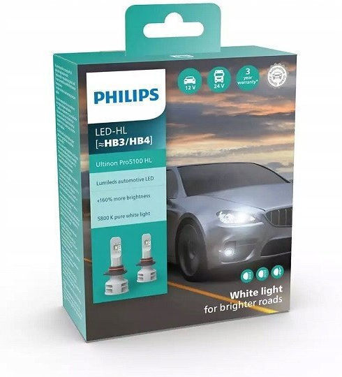 Philips Λάμπες Αυτοκινήτου HB3 LED 12-24V 12W 2τμχ