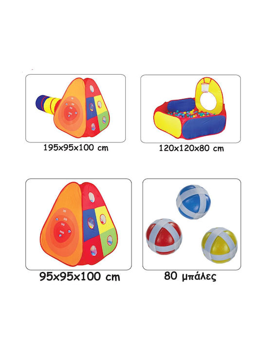 Tarc de Joacă pentru Copii cu 3 Bile Colorate 195 X 95 X 100 Cm