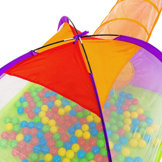 3-in-1 Play Area 375cm Long Uv Protection Children Multifunctional Indoor Outdoor Use House Tunnel Tent 200 Multicolored Balls Gift Storage Bag