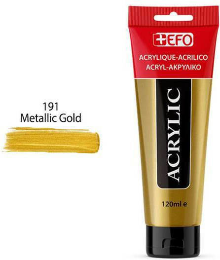 +Efo Acrylic Acrylic Paint Set in Gold color 191 Metallic Gold 120ml 1pcs