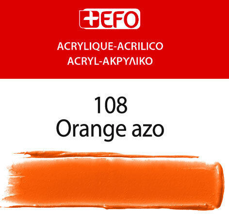 +Efo Acrylic Ακρυλικό Χρώμα Ζωγραφικής Πορτοκαλί 120ml