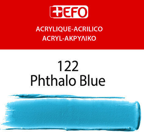 +Efo Acrylic Acrylic Paint Set 122 Phthalo Blue 120ml 1pcs