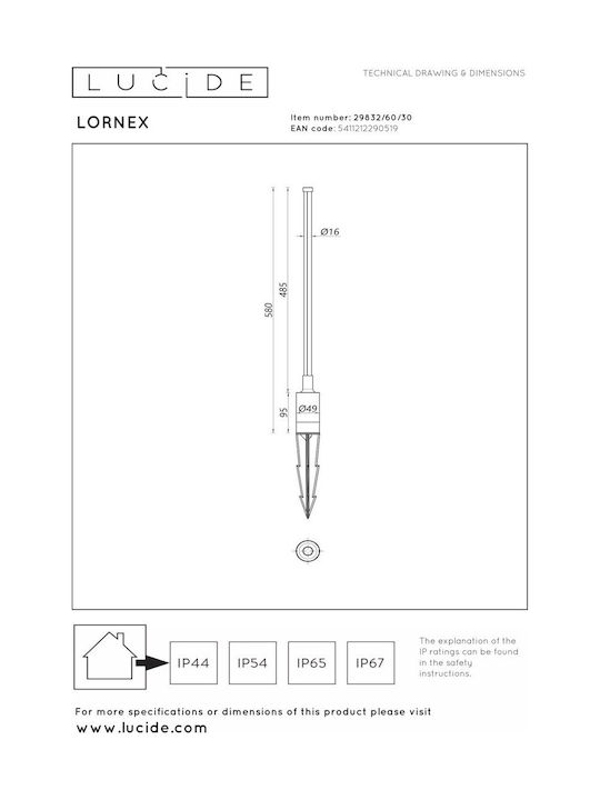 Lucide Lightning LED осветително тяло Lornex 29832/60/30