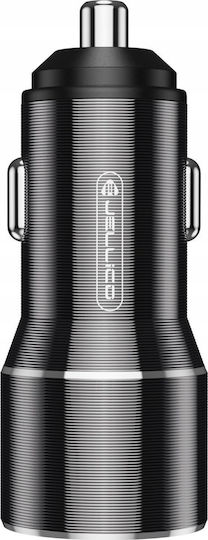 Jellico Car Charger 36W Fast Charging with Ports 2xUSB-A Black Color