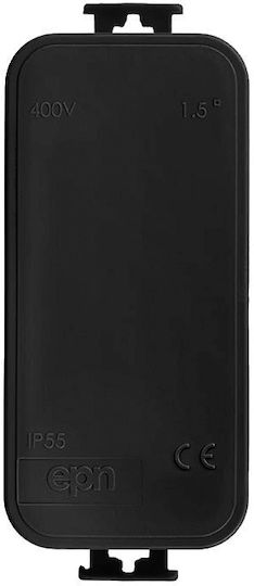 Elektro Plast Surface Mounted Electrical Box Branching IP55 in Black Color