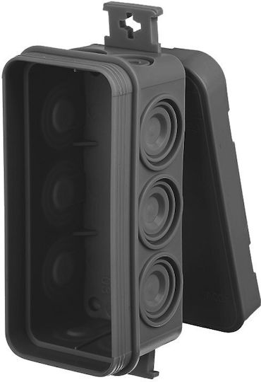 Elektro Plast Surface Mounted Electrical Box Branching IP55 in Black Color