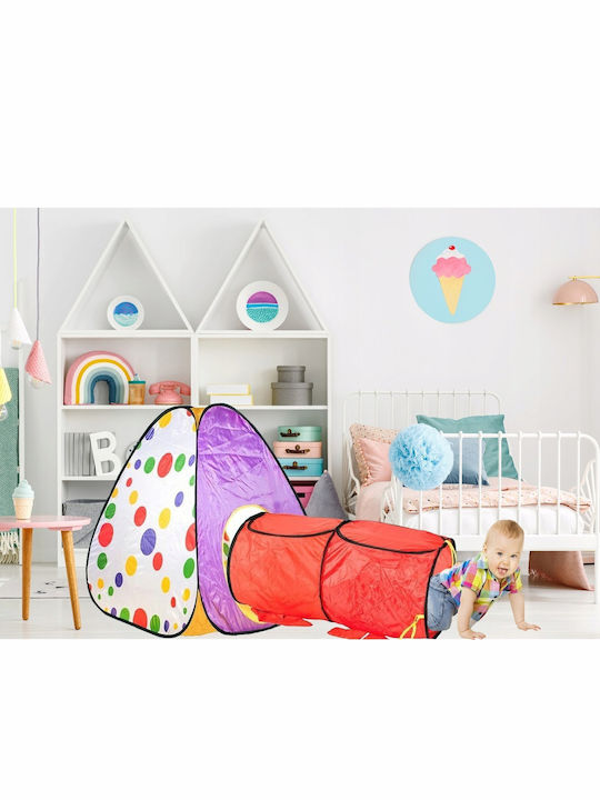 Cort de Joacă pentru Copii Omidă Roșie Format dintr-un Igloo de 68 X 68 X 92 Cm și un Tunel de 105 X 41 X 41 Cm Ușor de Asamblat Fabricat din Material Sintetic Durabil Asigurând Ore de Distracție