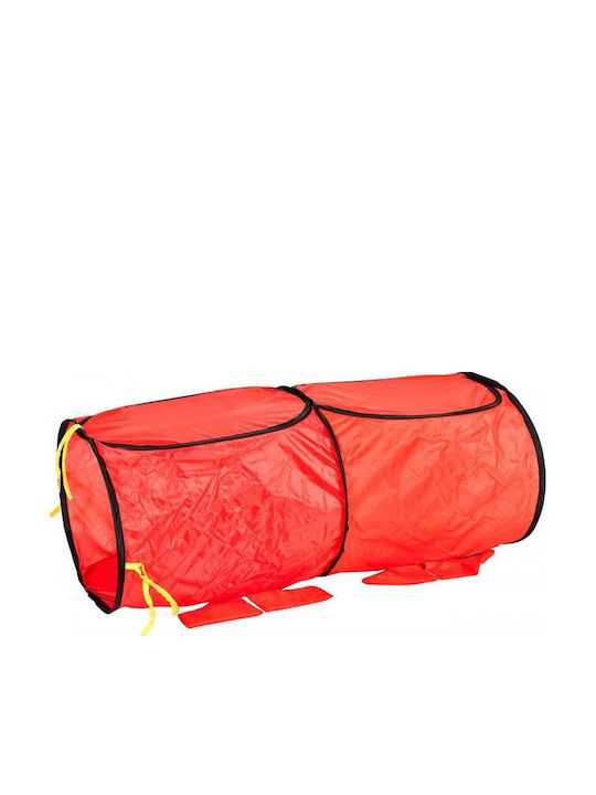 Cort de Joacă pentru Copii Omidă Roșie Format dintr-un Igloo de 68 X 68 X 92 Cm și un Tunel de 105 X 41 X 41 Cm Ușor de Asamblat Fabricat din Material Sintetic Durabil Asigurând Ore de Distracție