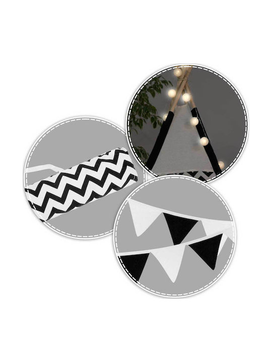 Play Tent Lights Idealstore Tipi Tipi Model Natural Cotton Cushions Insulating Mat Stable Structure Sliding Walls Storage Cover