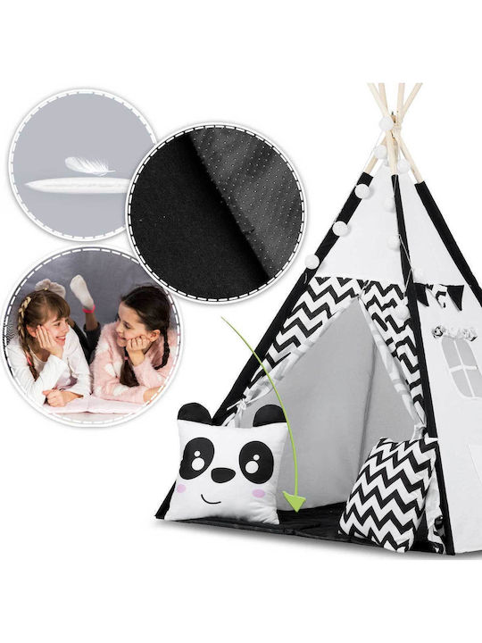 Play Tent Lights Idealstore Tipi Tipi Model Natural Cotton Cushions Insulating Mat Stable Structure Sliding Walls Storage Cover