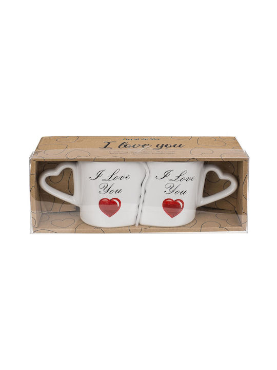 ArteLibre I Love You Mug Ceramic White 2pcs