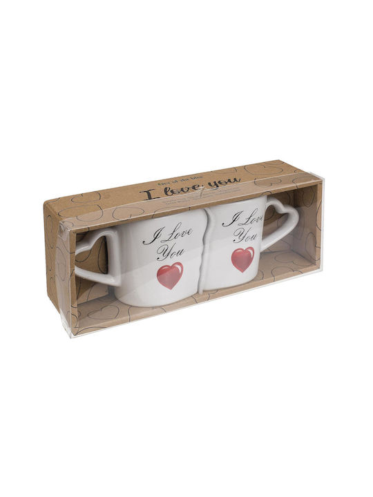 ArteLibre I Love You Mug Ceramic White 2pcs