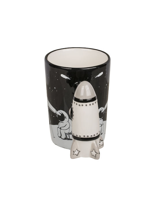 Spaceman Cană Ceramică Neagră