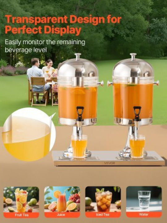 Vevor Double Beverage Dispenser 2x8L