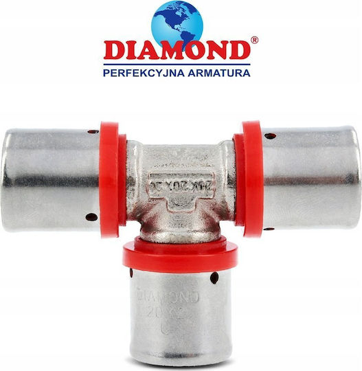 Diamond Pipe Connection Brass 20mm