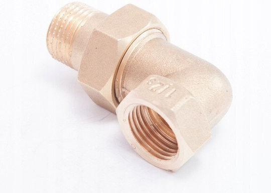Diamond Γωνία Съединител за тръби Месинг 3/4" Мъж/жена