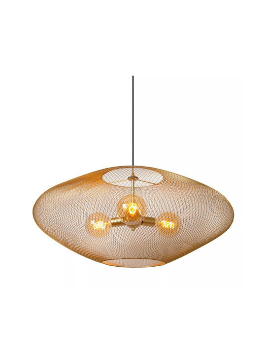 Lucide Lightning Mesh Pendant Light Gold 85x85cm