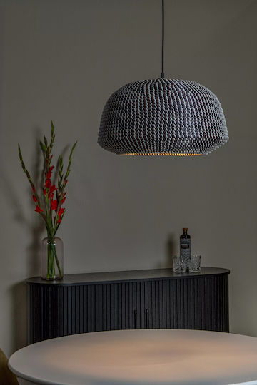 Lucide Lightning Pendant Light Black with Socket E27