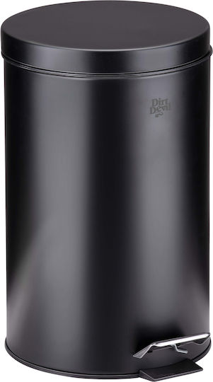 Dirt Devil Relaxdays Kunststoff Mülleimer mit Pedal Schwarz 12lt