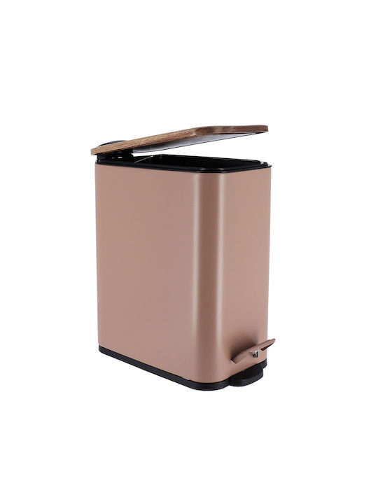 Atmosphera Abfalleimer Abfall Metallisch Braun 28x14x28cm 1Stück
