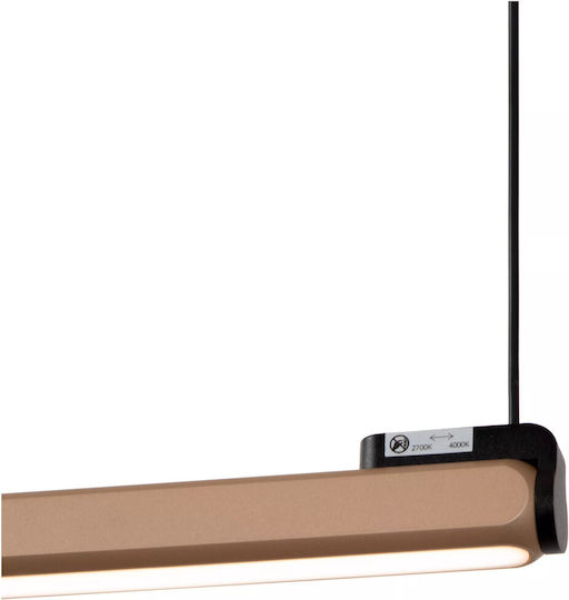 Lucide Lightning Braga Κρεμαστό Φωτιστικό Καφέ LED με Ρυθμιζόμενο Λευκό Φως
