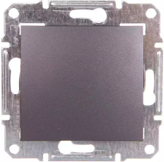 Schneider Electric Sedna Recessed Wall Switch Lighting One-Way without Frame Graphite