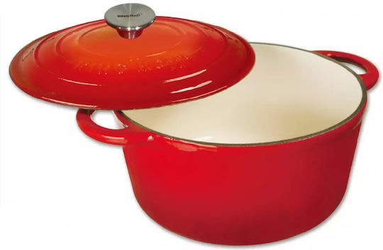 KING Hoff Tiefer Topf aus Gusseisen 4Es / 24cm