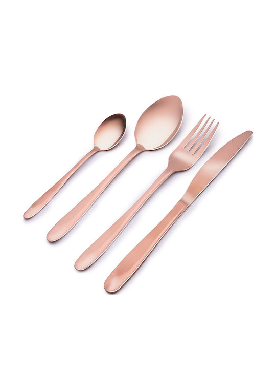 Bakaji Set de Tacâmuri Inoxidabil Cupru 16buc