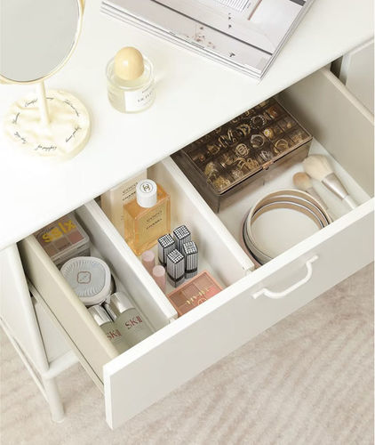 Drawer Organizer for Underwear / Socks in White Color 56x6x1.5cm 4pcs