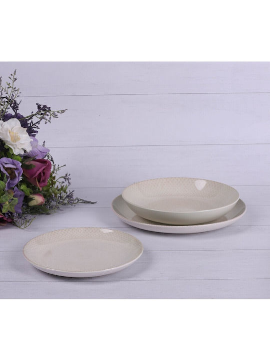 Cryspo Trio White Porcelain Dinnerware Set 20pcs