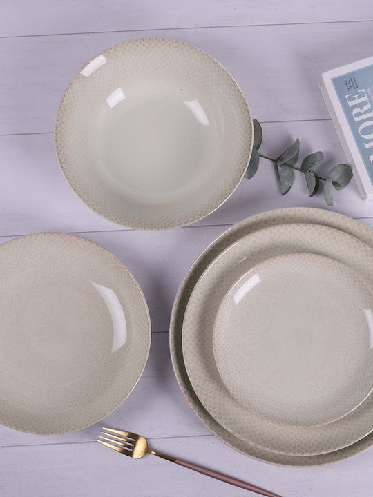 Cryspo Trio White Porcelain Dinnerware Set 20pcs