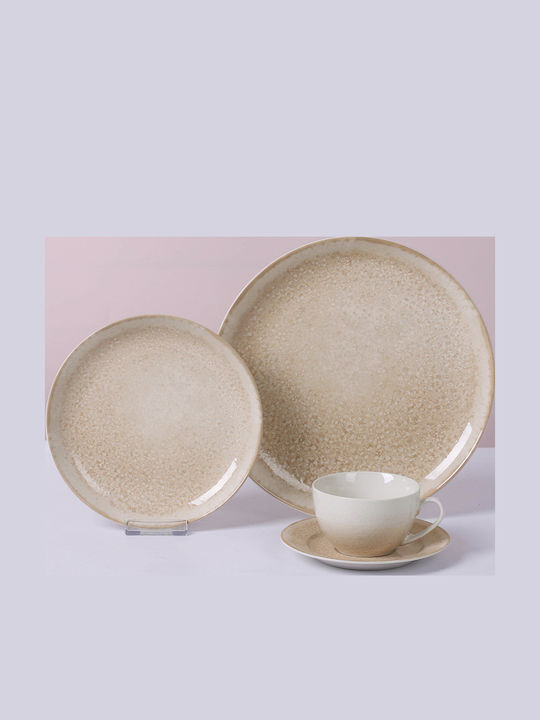 Cryspo Trio White Porcelain Dinnerware Set 20pcs