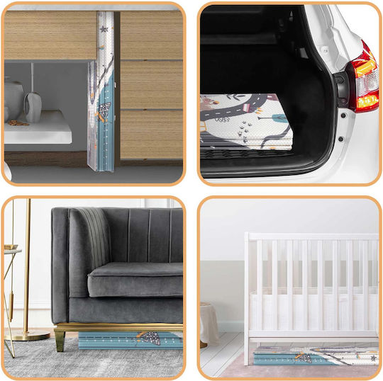 First Steps Folding Mat Dual-Sided Foam Idealstore Size 200 X 180 X 1 Heat Resistant Anti-Slip System Warm Prints Easy to Maintain