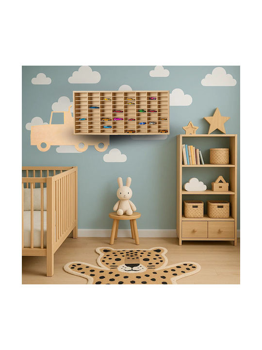 Wooden Vehicle Shelf Truck Shape 80 Cars 79x40 Cm Aria Trade