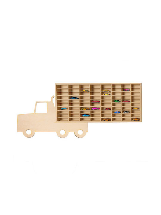 Wooden Vehicle Shelf Truck Shape 80 Cars 79x40 Cm Aria Trade