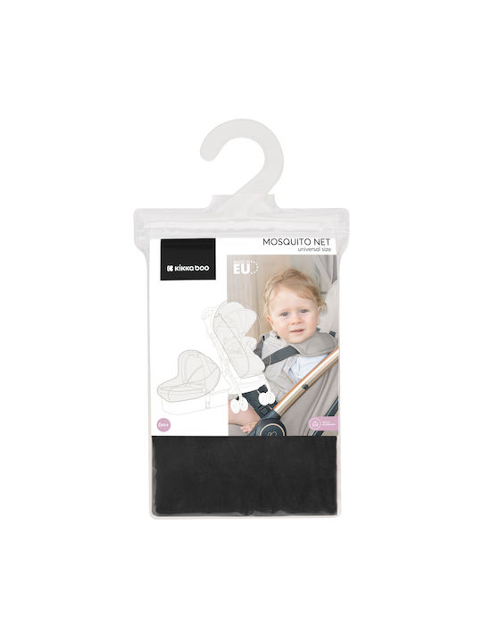 Kikka Boo Mosquito Net for Stroller Tulle 31108040091 with Elastic Black 120x120x52cm