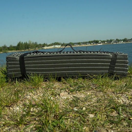 Spumant Single Substrat Camping 180x60cm Grosime 1cm în culoarea Negru