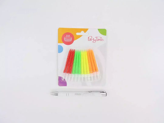 Premium Birthday Candles Neon 12pcs Edukamp