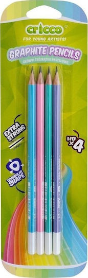 Triangular Pastel Pencil Hb 4 Pieces Blister Cricco Cr311b4