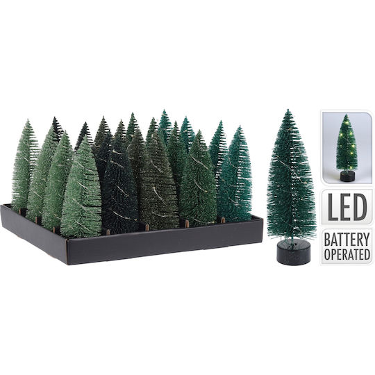 Christmas Decorative Illuminated Plastic Tree 17cm Battery (Μiscellaneous Colors)