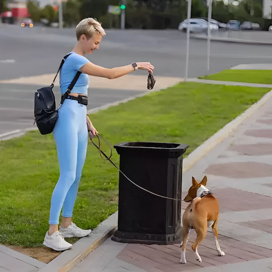 Suport cu Saci pentru Excremente de Câine Neagră