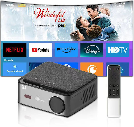 Extralink Smart Life Vision Pro Mini 3D Proiector LCD Full HD LED cu Wi-Fi și Difuzoare Incorporate Negru