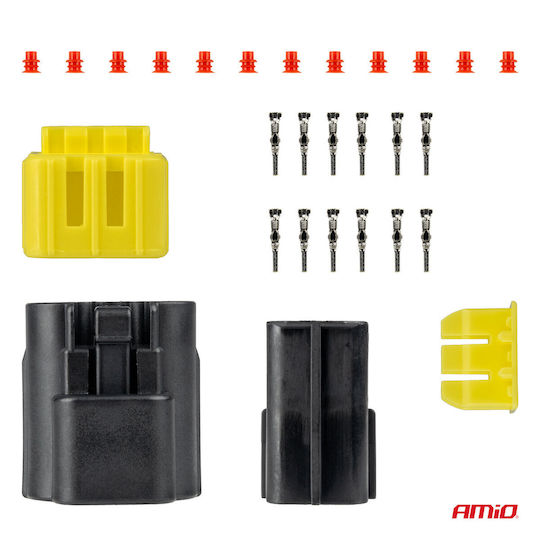 Waterproof Electrical Connector Set 6 Pin 2.2mm Amio-04349