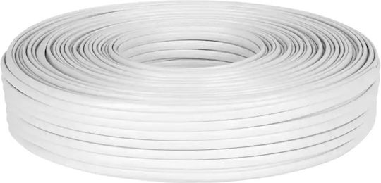Cabletech Telephone Cable 2 Wires 100 M Reel White