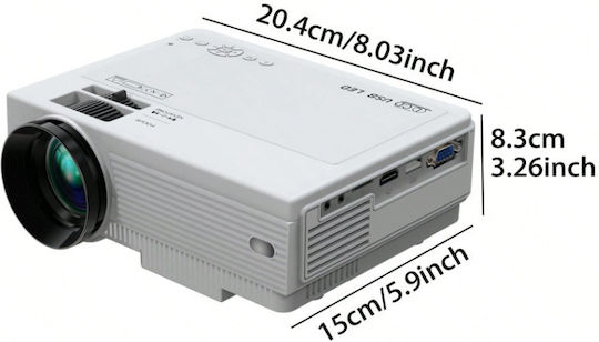 ROZA M87 3D Projektor LCD LED-Lampe mit Wi-Fi und Eingebauten Lautsprechern Weiß