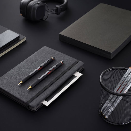 Rotring 800 Mechanical Pencil for Drawing Metallic 1pcs Black