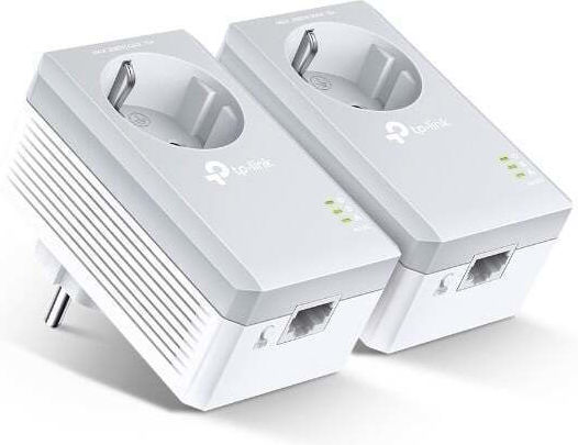 TP-LINK TL-PA4010P KIT v1 Powerline Double Wired with Passthrough Socket and Ethernet Port