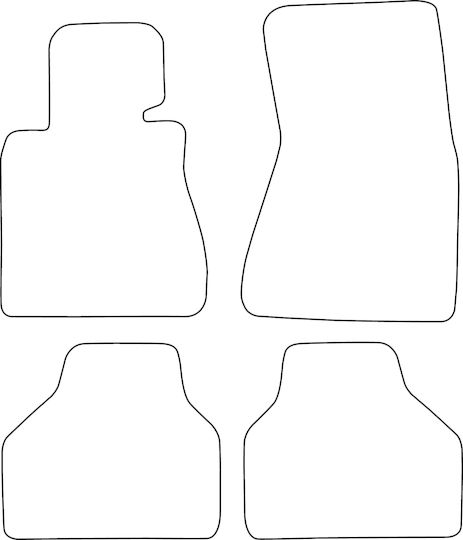 Set Veloursmatten Für BMW 7er Reihe E66 Lang 2002-2008 Mit Blauer Kante