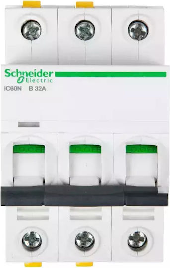 Schneider Electric Automatic Circuit Breaker 32A Triple-pole AC A9F03332